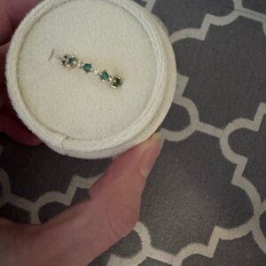 14k gold, diamond and emerald ring